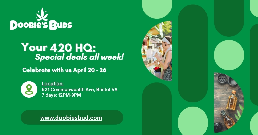 Doobie’s Buds, BRISTOL VA, cannabis shop, 420, weed store, pot, marijuana